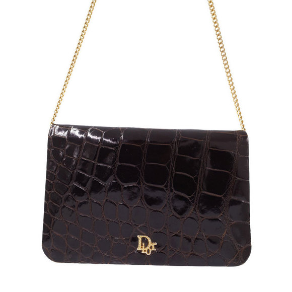 Christian Dior Crocodile Chain Shoulder Bag - Picture 1 of 7